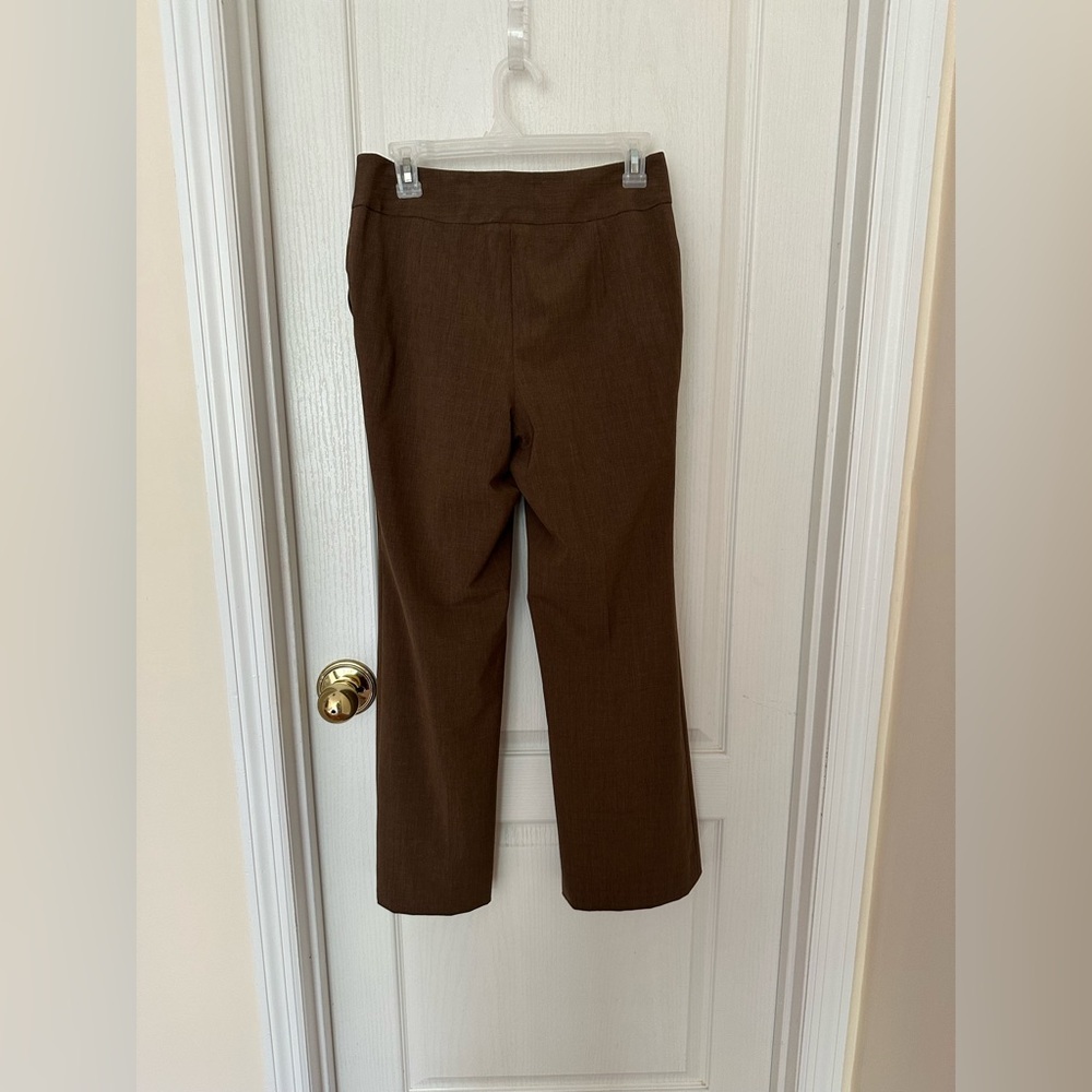 New Etcetera Woman’s Brown Wool Classic Pants Stretch, Sz 4 - Picture 5 of 9